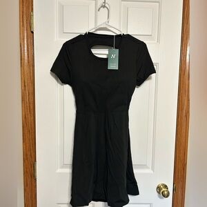 HALARA Black Dress SZ Large NWT cute cut outs
